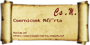 Csernicsek Márta névjegykártya